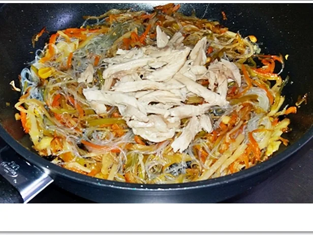 Frittierte Frühlingsrollen mit Gemüse-Hähnchen und Fadennudeln - Rezept - Bild Nr. 5605