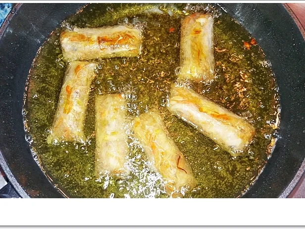 Frittierte Frühlingsrollen mit Gemüse-Hähnchen und Fadennudeln - Rezept - Bild Nr. 5610