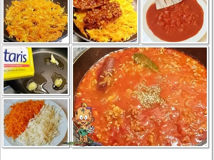 Kräuter-Klöße auf Bolognese-Sauce - Rezept - Bild Nr. 5588