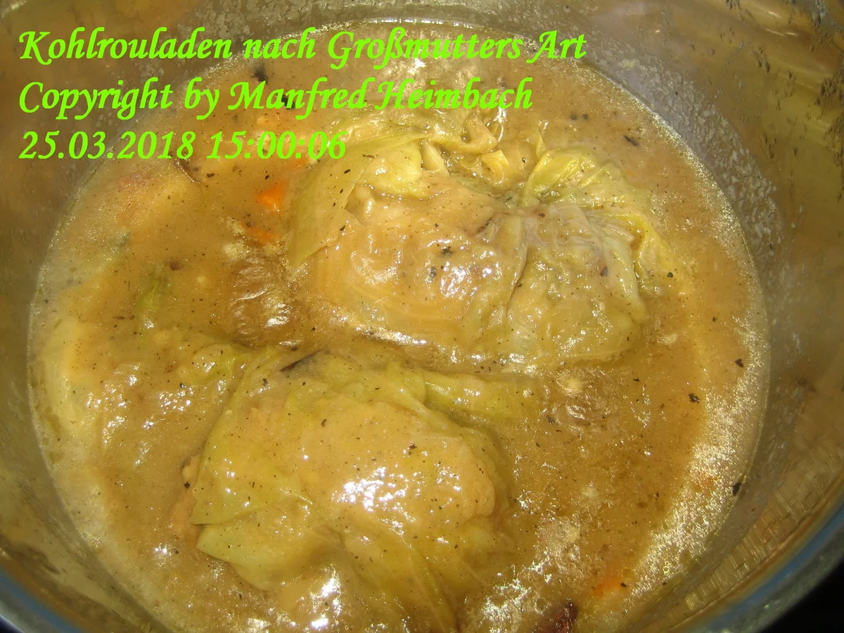 Kohlrouladen nach Großmutters Art - Rezept - Bild Nr. 5585