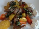 Lamm-Kartoffel-Pfanne mit Salsa und Joghurt-Minz-Dip - Rezept - Bild Nr. 5585