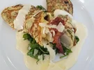 Rezept: Spargel in Kräutercrêpes an Zitronensauce auf Rucola Bild Nr. 2 Spargel in Kräutercrêpes an Zitronensauce auf Rucola - Rezept - Bild Nr. 2
