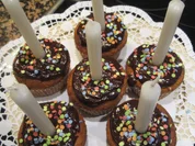 Rezept: Backen: Orangenmuffins mit Schokoganache Bild Nr. 5604 Backen: Orangenmuffins mit Schokoganache - Rezept - Bild Nr. 5604