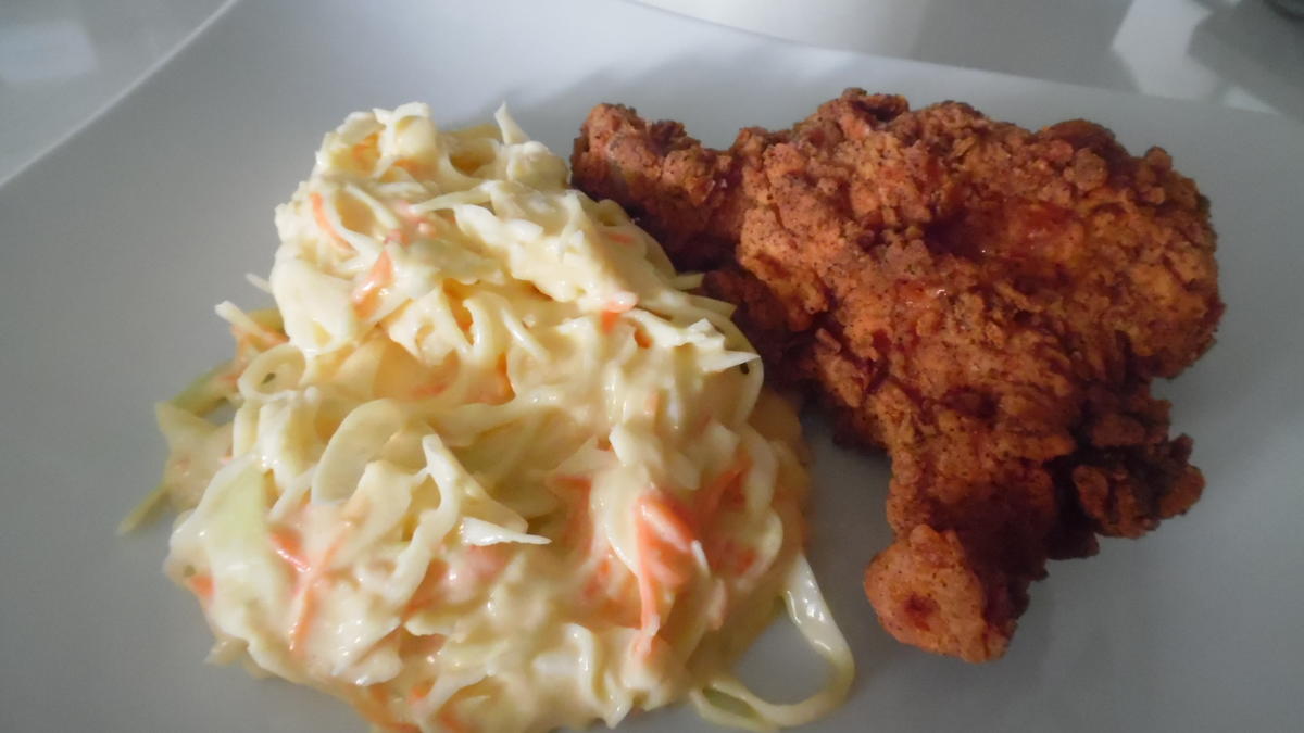 Fried Chicken mit Coleslaw - Rezept - Bild Nr. 5605