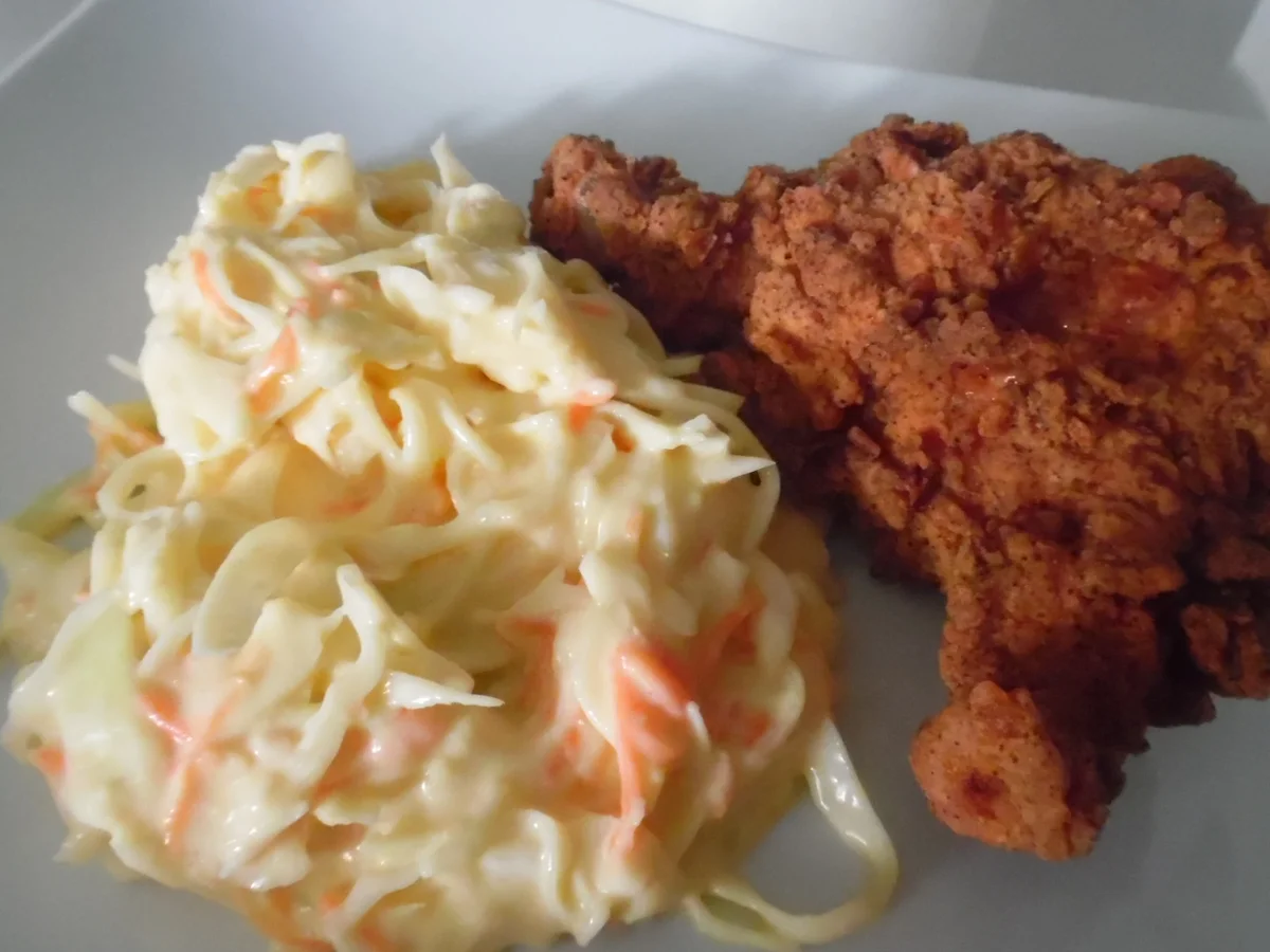 Rezept: Fried Chicken mit Coleslaw Bild Nr. 5605 Fried Chicken mit Coleslaw - Rezept - Bild Nr. 5605