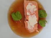 Ikarimi-Lachsfilet | Grilltomatensud | Knoblauchmandelpaste |  Tomatenkompott - Rezept - Bild Nr. 5887