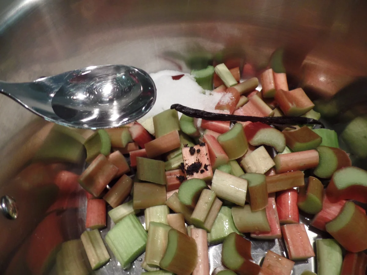 Rhabarber -Chia-Grütze mit Sahne - Rezept - Bild Nr. 5619