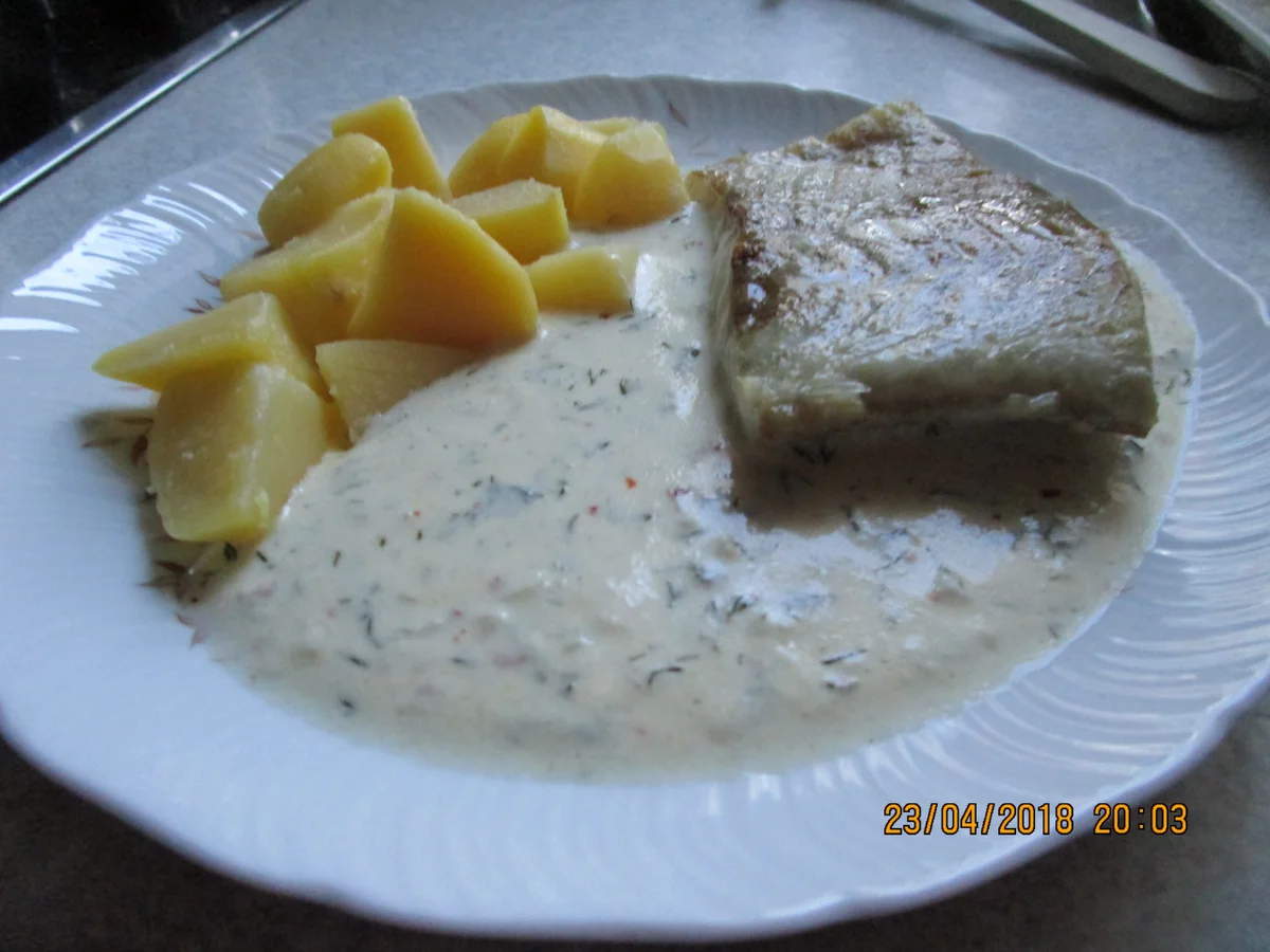 Rezept: Seelachsfilet in Zitronen-Dill-Sahne-Senf-Sauce Bild Nr. 5645 Seelachsfilet in Zitronen-Dill-Sahne-Senf-Sauce - Rezept - Bild Nr. 5645