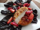 Gebackener Ziegen-Camembert und Römersalat mit Erdbeersauce - Rezept - Bild Nr. 5645