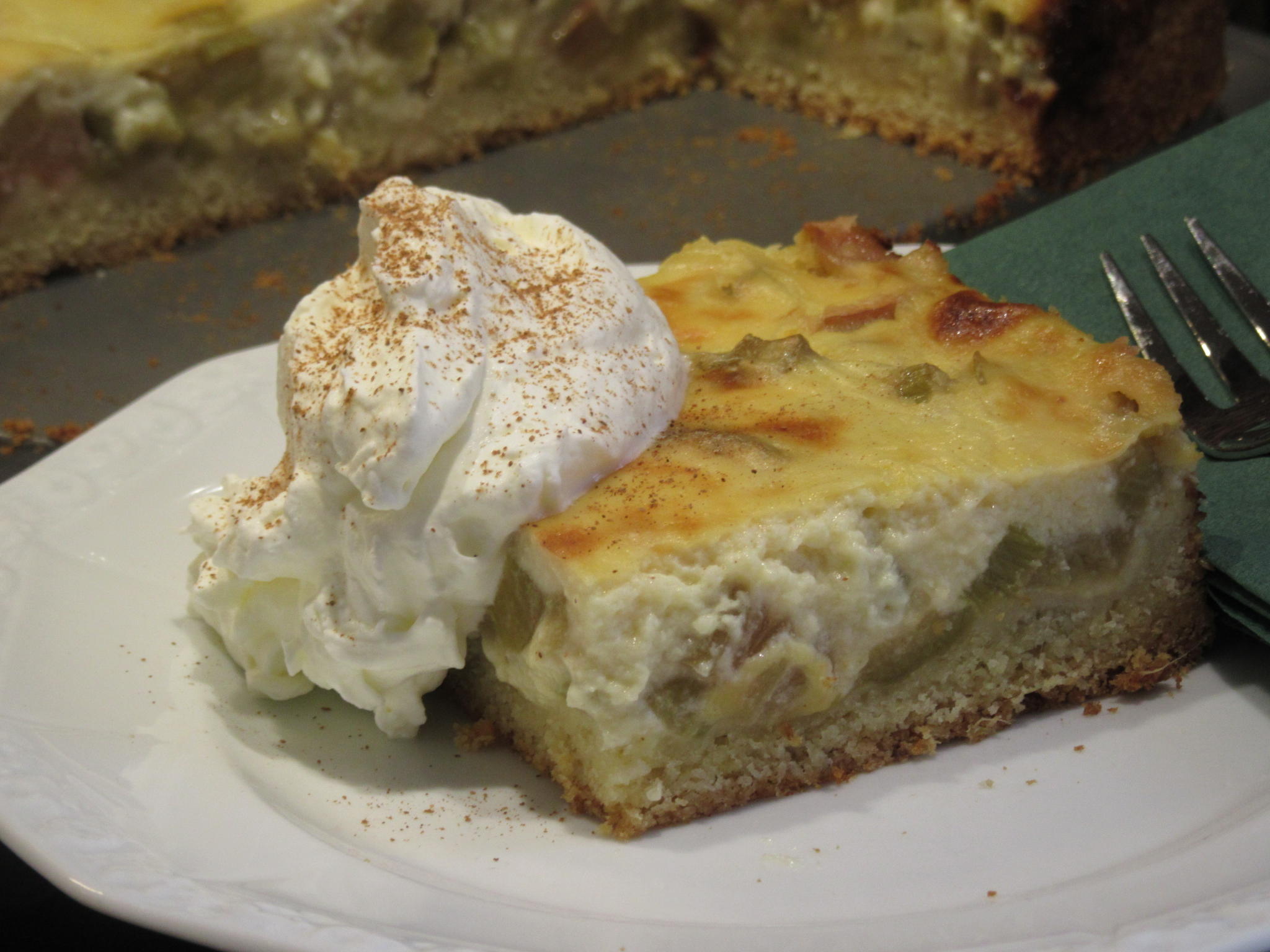 Bilder für Backen: Rhabarberkuchen mit Schmandguss - Rezept