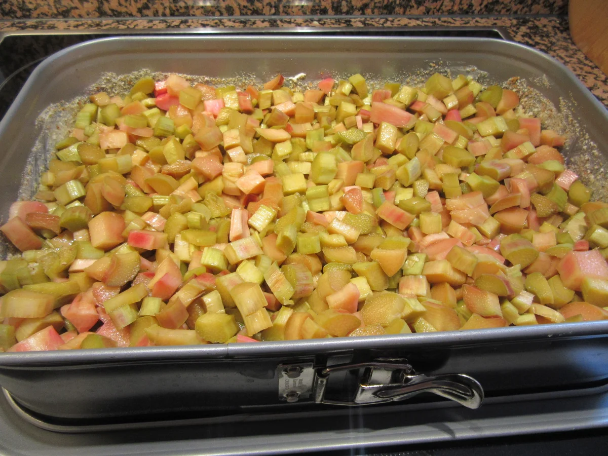 Backen: Rhabarberkuchen mit Schmandguss - Rezept - Bild Nr. 5656