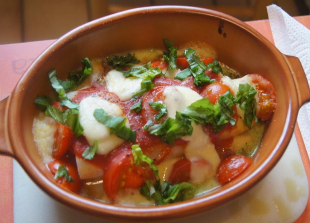 Spargel mit Tomaten und Mozzarella überbacken - Rezept - Bild Nr. 5651