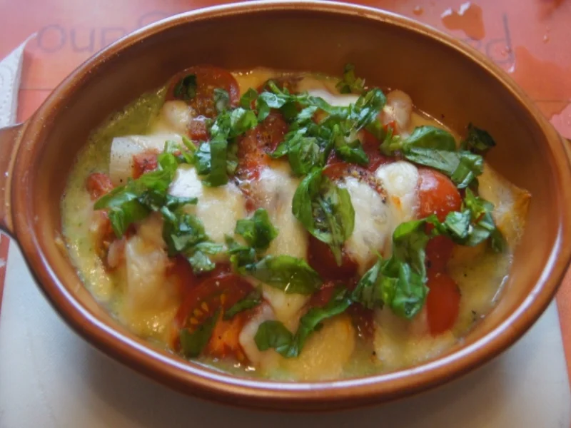 Rezept: Spargel mit Tomaten und Mozzarella überbacken Bild Nr. 5665 Spargel mit Tomaten und Mozzarella überbacken - Rezept - Bild Nr. 5665