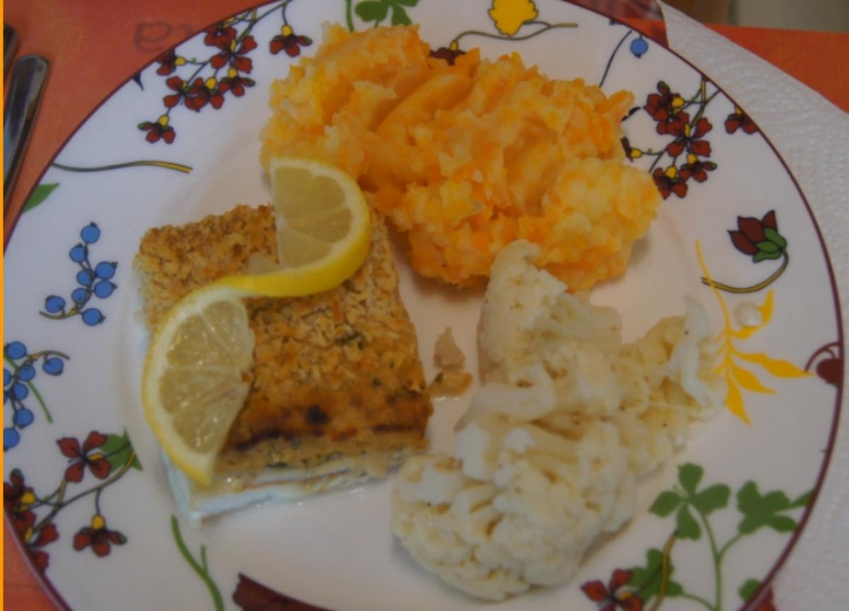 Fischfilet mit Blumenkohl und Möhren-Kartoffelstampf - Rezept - Bild Nr. 5660
