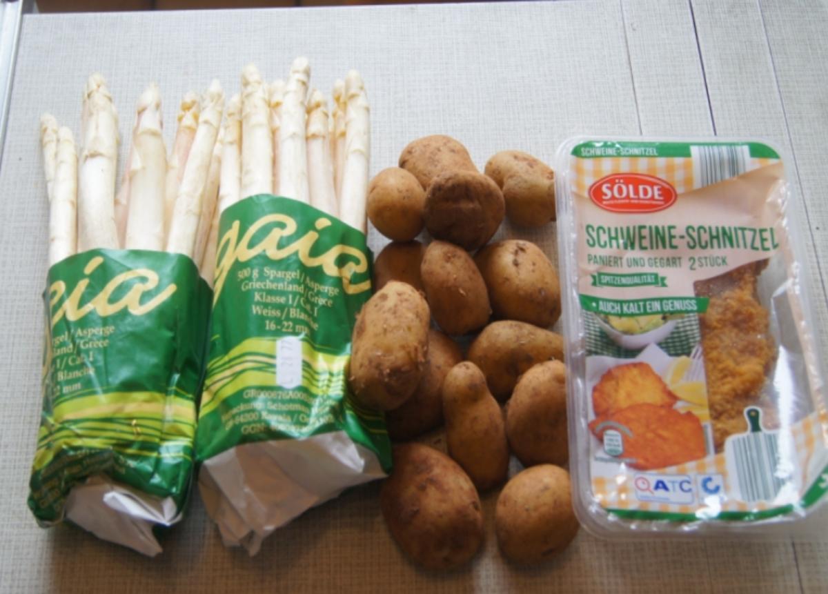 Spargel mit Frühkartoffeln und Schweineschnitzel - Rezept - Bild Nr. 5651