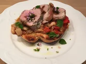 Catalunya Schweinefilet auf Bohnen-Paprikagemüse - Rezept - Bild Nr. 2