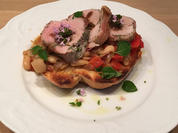 Catalunya Schweinefilet auf Bohnen-Paprikagemüse - Rezept - Bild Nr. 2