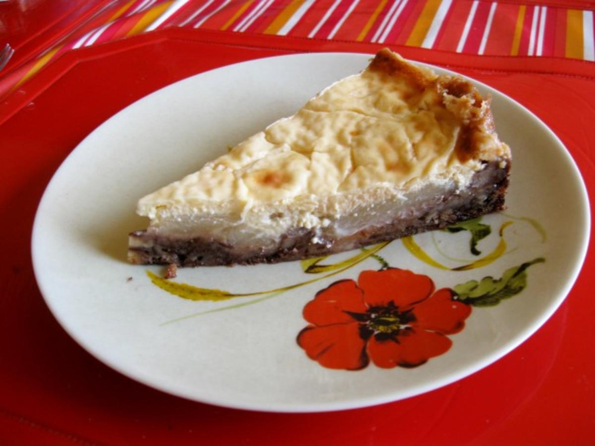 Bilder für Schmand Kuchen mit Birnen und Schoko - Rezept