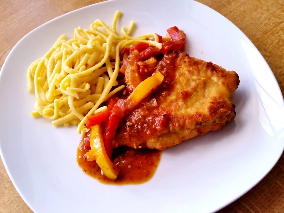 Schnitzel mit pikanter Paprikasoße - Rezept - Bild Nr. 8