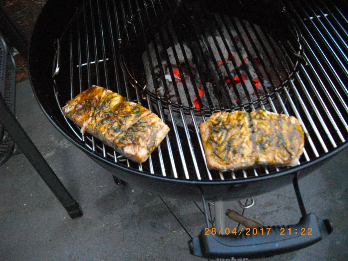 Glasiertes Lachsfilet, gegrillt - Rezept - Bild Nr. 5658
