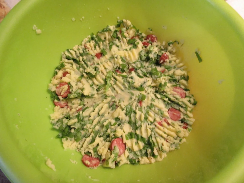 Rezept: Sauerampfer-Cabanossi-Bratlinge Bild Nr. 5656 Sauerampfer-Cabanossi-Bratlinge - Rezept - Bild Nr. 5656