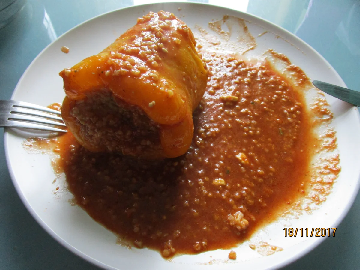 Gefüllte Paprika mit Hirse und Schafskäse - Rezept - Bild Nr. 5653