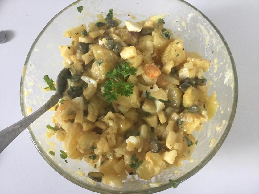 Kartoffelsalat mit Apfel und - einfach - von Chilitanz