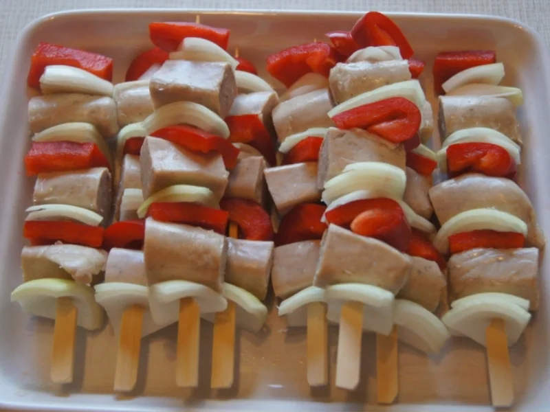 Würstchen-Gemüse-Spieße - Rezept - Bild Nr. 5680