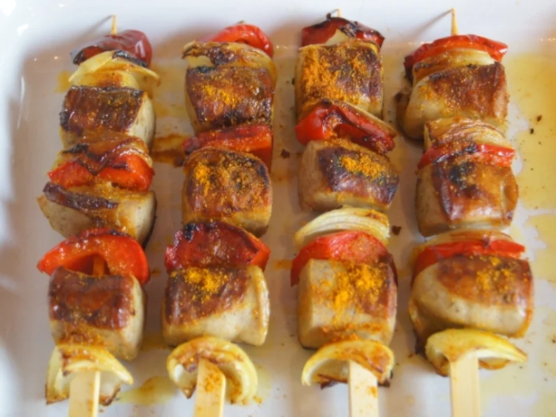 Würstchen-Gemüse-Spieße - Rezept - Bild Nr. 5683