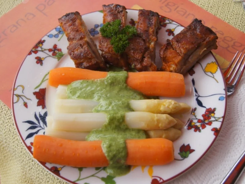 Leiterchen mit Spargel und Möhren - Rezept - Bild Nr. 5684