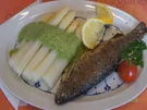 Rezept: Gebackene Forelle mit Spargel Bild Nr. 5684 Gebackene Forelle mit Spargel - Rezept - Bild Nr. 5684