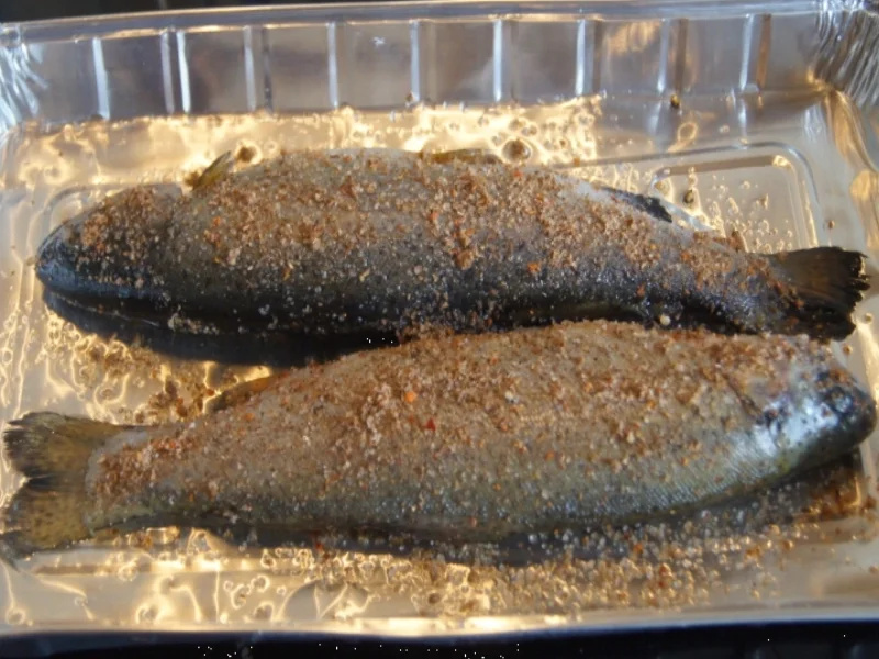 Rezept: Gebackene Forelle mit Spargel Bild Nr. 5686 Gebackene Forelle mit Spargel - Rezept - Bild Nr. 5686