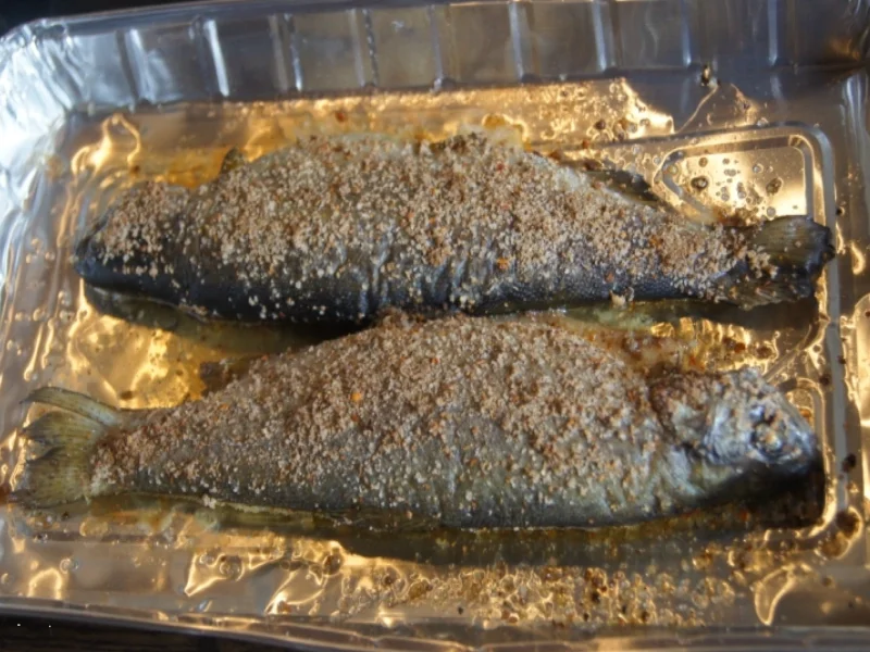 Rezept: Gebackene Forelle mit Spargel Bild Nr. 5688 Gebackene Forelle mit Spargel - Rezept - Bild Nr. 5688