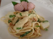 Bärlauch-Spaghetti mit Spargel und Schweinefilet - Rezept - Bild Nr. 5690