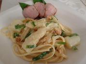 Bärlauch-Spaghetti mit Spargel und Schweinefilet - Rezept - Bild Nr. 5690