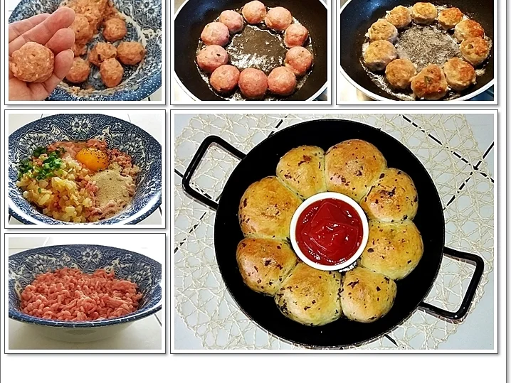 Rezept: Party- Bällchen aus dem Ofen und BBQ Sauce dazu Bild Nr. 5700 Party- Bällchen aus dem Ofen und BBQ Sauce dazu - Rezept - Bild Nr. 5700