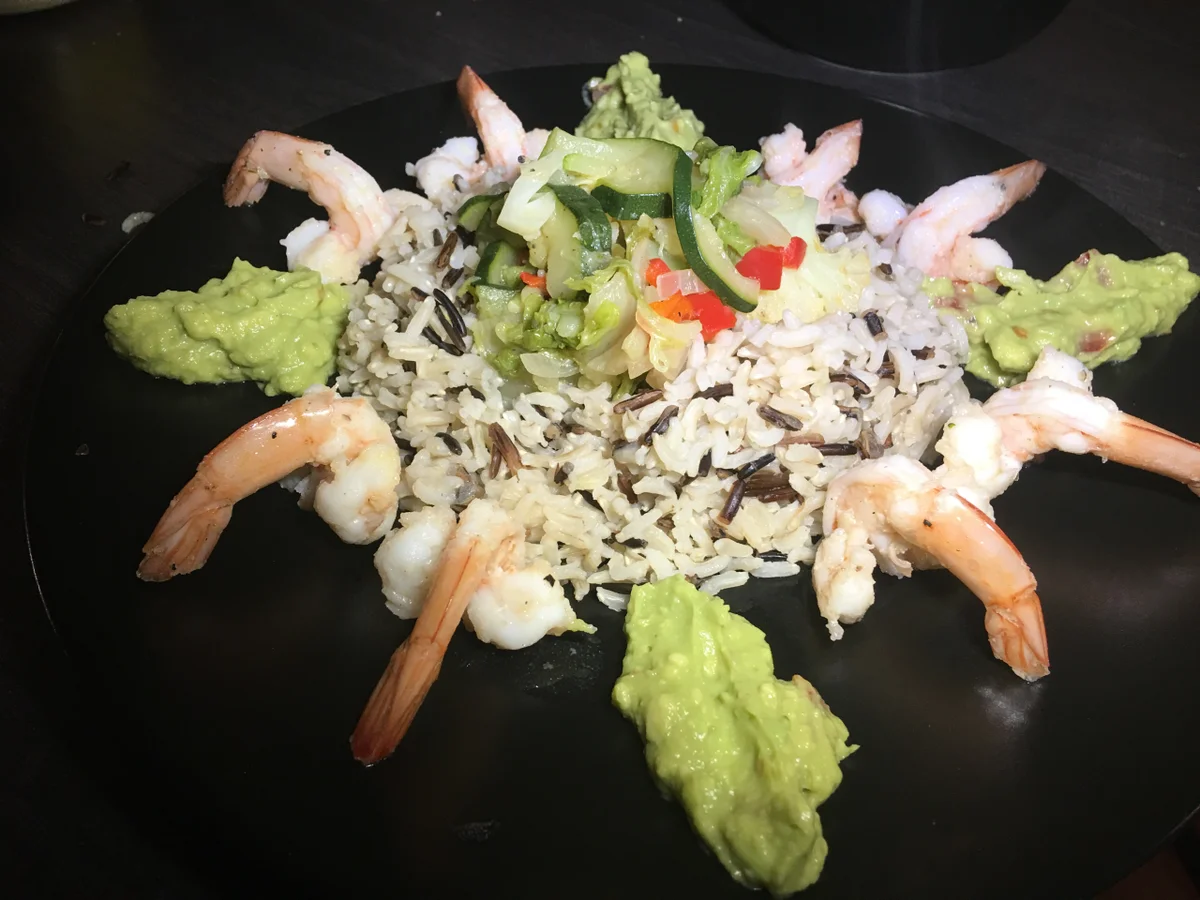 Rezept: Gemüse-Pfanne mit Garnelen Bild Nr. 2 Gemüse-Pfanne mit Garnelen - Rezept - Bild Nr. 2