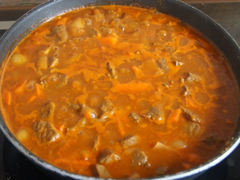 Tafelspitz Gulasch mit Kartoffeln und Nudeln - Rezept - Bild Nr. 5743