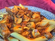 Pfeffergeschnetzeltes mit Pilzen und Pasta - Rezept - Bild Nr. 2