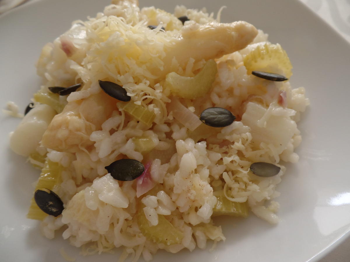 Spargelrisotto mit Kürbiskernbiss - Rezept - Bild Nr. 5759