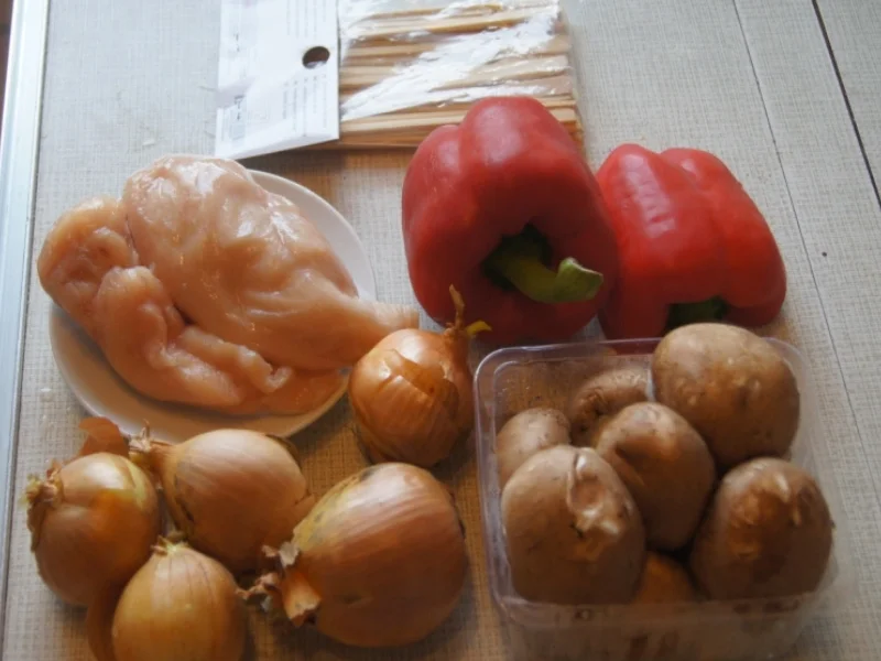 Rezept: Hähnchenbrustfilet-Gemüse-Spieße Bild Nr. 5760 Hähnchenbrustfilet-Gemüse-Spieße - Rezept - Bild Nr. 5760