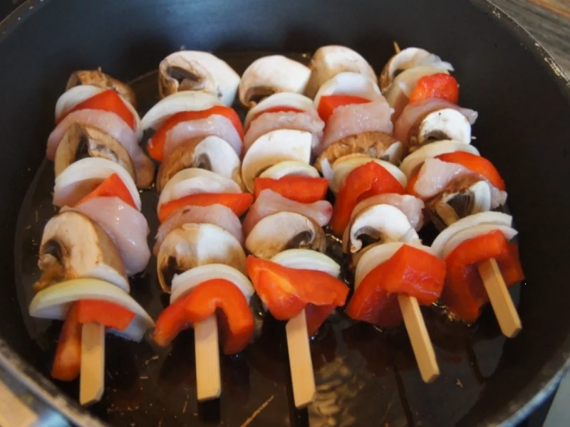 Rezept: Hähnchenbrustfilet-Gemüse-Spieße Bild Nr. 5764 Hähnchenbrustfilet-Gemüse-Spieße - Rezept - Bild Nr. 5764