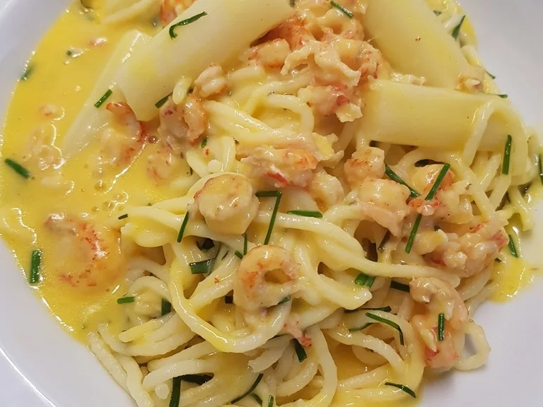 Rezept: Spaghetti Spargel und Meeresfrüchte Bild Nr. 5773 Spaghetti Spargel und Meeresfrüchte - Rezept - Bild Nr. 5773