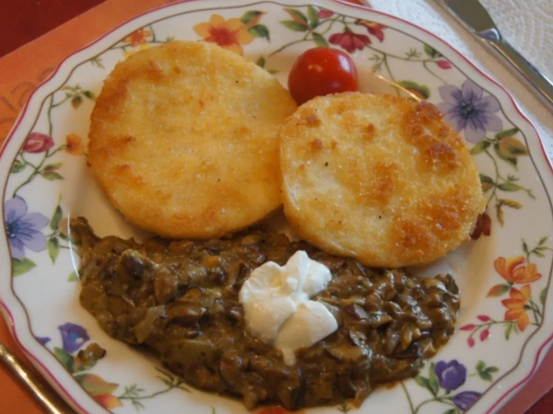 Sellerieschnitzel mit Waldpilzragout - Rezept - Bild Nr. 5777