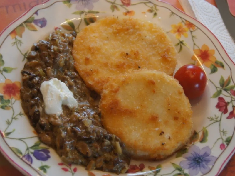 Sellerieschnitzel mit Waldpilzragout - Rezept - Bild Nr. 5789