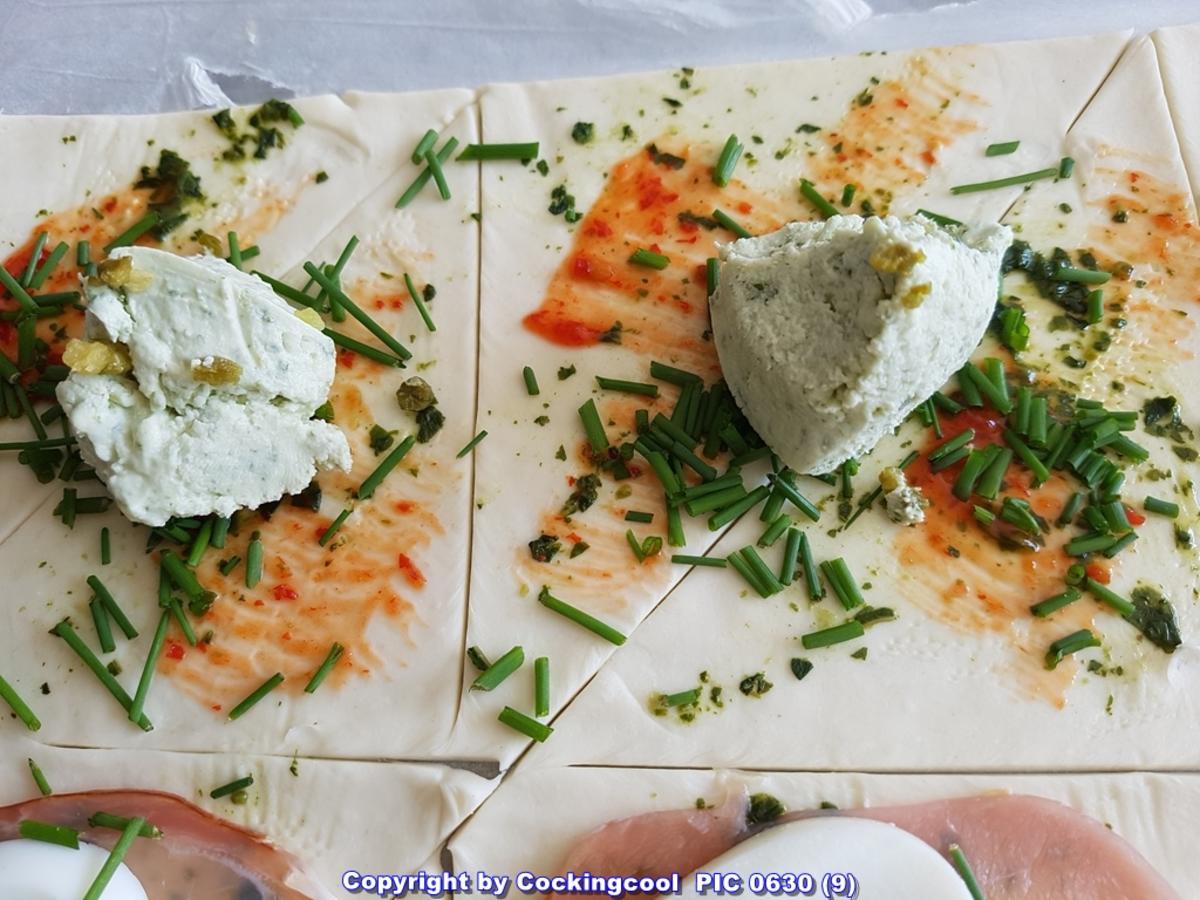 Blätterteig (herzhaft) auf einem Teller zu zweit geniessen - Rezept - Bild Nr. 5779