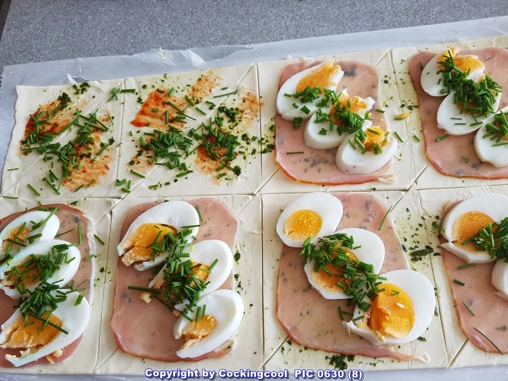 Blätterteig (herzhaft) auf einem Teller zu zweit geniessen - Rezept - Bild Nr. 5782