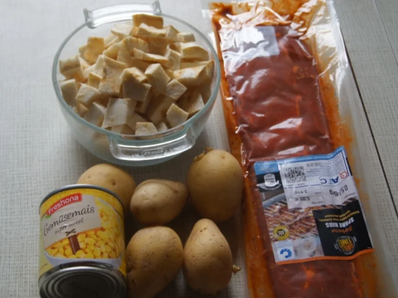 Rezept: Spare Ribs mit Gemüsemais und Sellerie-Kartoffelstampf Bild Nr. 5779 Spare Ribs mit Gemüsemais und Sellerie-Kartoffelstampf - Rezept - Bild Nr. 5779