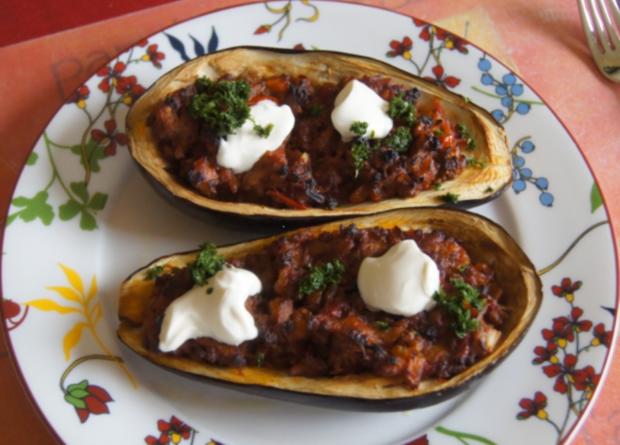 Auberginen gefüllt - Rezept mit Bild - kochbar.de