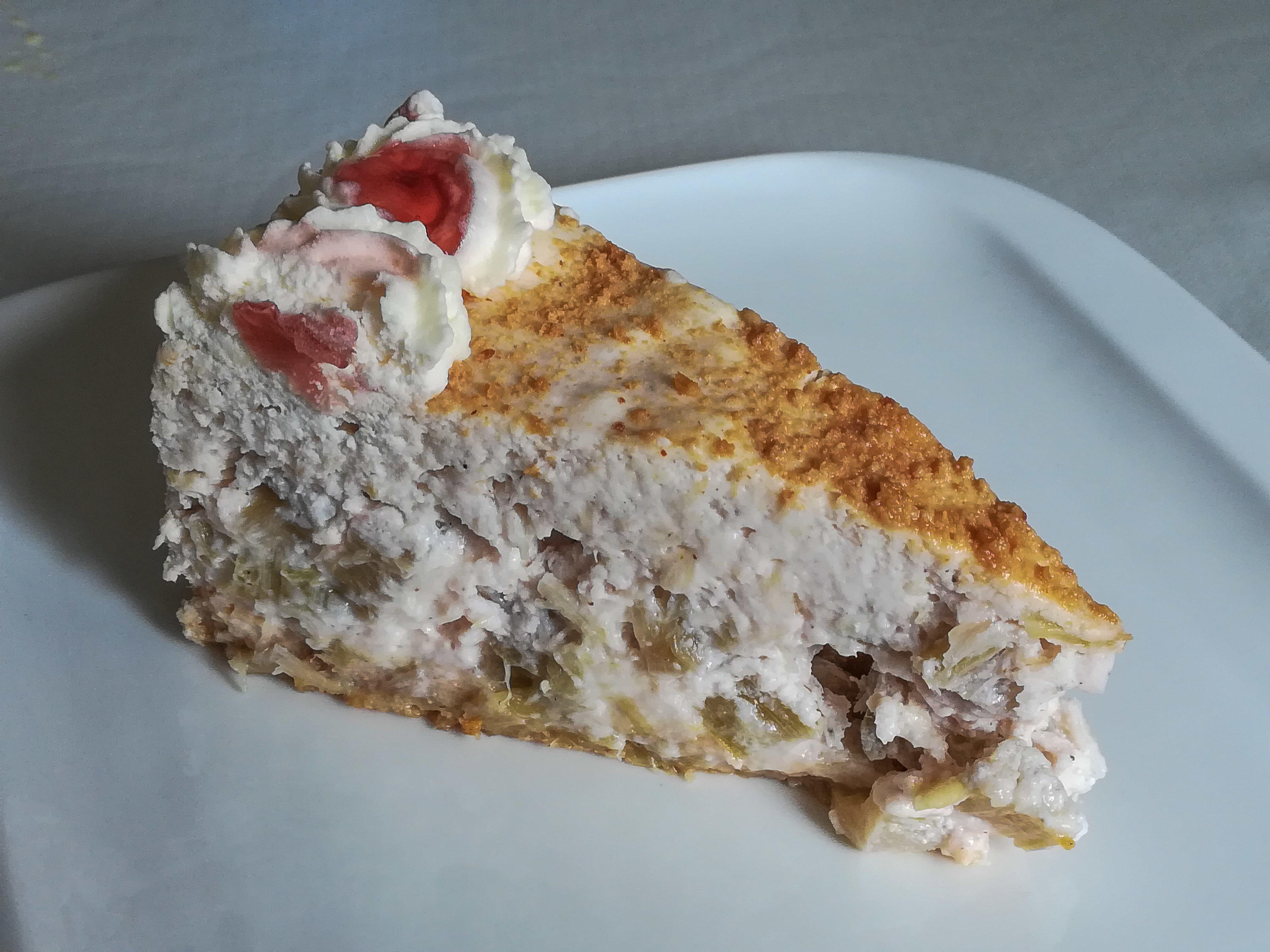 Bilder für Kuchen ohne backen: Rhabarbertorte - Rezept